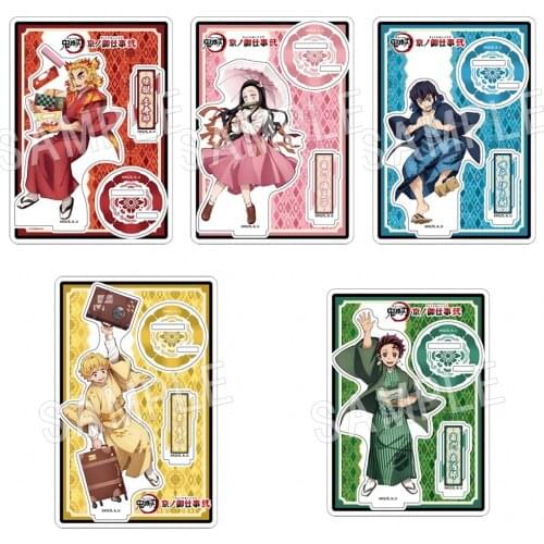 Anime Demon Slayer Kamado Tanjirou Agatsuma Zenitsu Acrylic Figure Stand Display Model Plate Cosplay Desk Decor Cartoon Gifts