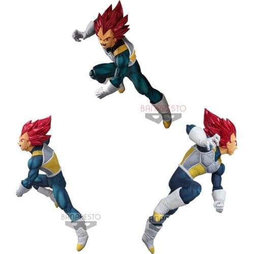 Banpresto Dragon Ball Super BLOOD OF SAIYANS Special SP7 Super Saiyan God Red hair Vegeta PVC Figure Model Toy