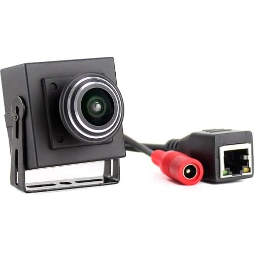 H.265 Wide View 170degree Onvif 1080P 5MP Micro Mini IP Network Camera Wide Angle 1.8mm Lens Wired IP Camera for Smartphone APP