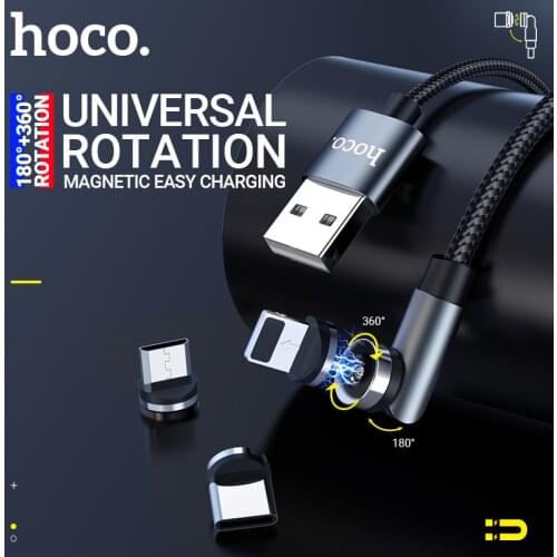 Hoco 540 Rotating Magnetic Cable for Lightning Micro USB Type C Charging Wire Magnet Charger Cord For iPhone Xiaomi Samsung