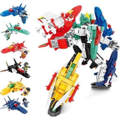 754Pcs City Science Technology Series Educational Building Blocks Toys For Kids Boys DIY Birthday Gift 6 IN 1 Mecha Robot Model