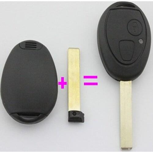 DAKATU 2 Buttons Remote Car Key Shell for MG BMW Mini Cooper R53 R50 S for Land Rover 75 Z3 Z4 X3 X5 e46 e39 e36 e34 Blank Key