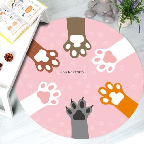 Round Carpet Living Room Coffee Table Bedroom Carpet Children Cartoon Bedside Blanket Floor Mats Can Be Customized