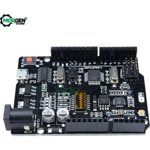 For WeMos WIFI UNO R3 ONE ATmega328P + ESP8266 (32Mb Memory) USB to TTL CH340 CH340G Development Board for Arduino Uno NodeMCU