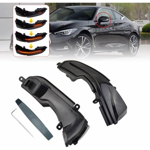 Flashing Blinker Side Rear Mirror Indicator Light For Infiniti Q30 Q50 Q50L Q60 Q70 QX30 QX50 QX60 LED Dynamic Turn Signal Light