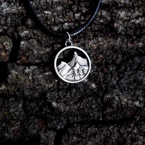 SanLan Minimalistic Woodsy Necklace Everyday pine tree necklace