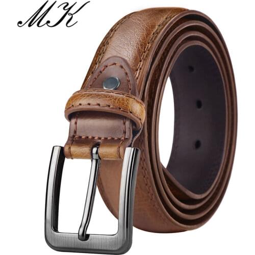 Maikun Mens Vintage Luxury Pin Buckle Belt Stylish High Quality Luxury Brand Belt Suitable for Business