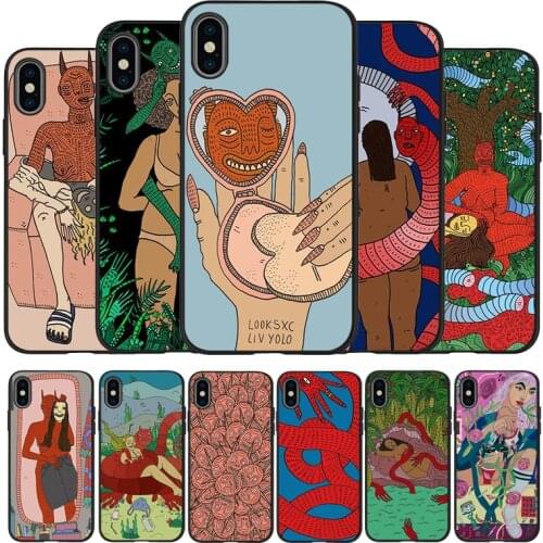Polly Nor Art Black TPU Silicone Soft Phone Case For iPhone 11 12 Pro X XR XS MAX 5 6 7 8 Plus SE 2020