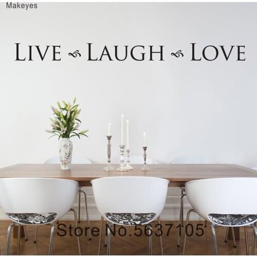 Makeyes Live Laugh Wall Sticker Quotes Home Kitchen Livingroom Wall Decor Vinyl Wall Decals Art Design Words Love Stickers Q119