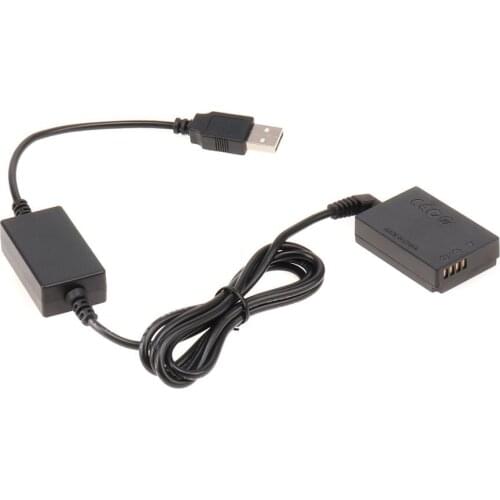 LP-E12 Dummy Battery Plate DC Couple 5V 2A Cable For Canon EOS M M2 M10 M50 M100 M200