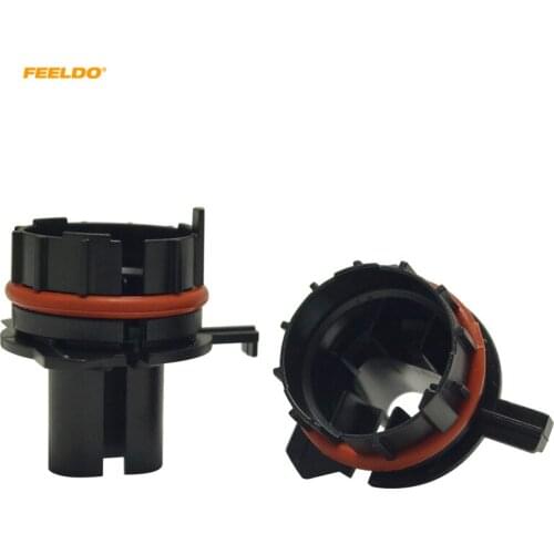 FEELDO 2Pcs Car Bulbs Socket Conversion Adapter For BMW E39 5-Series Type1 H7 HID Xenon Bulb Low Beam Installation