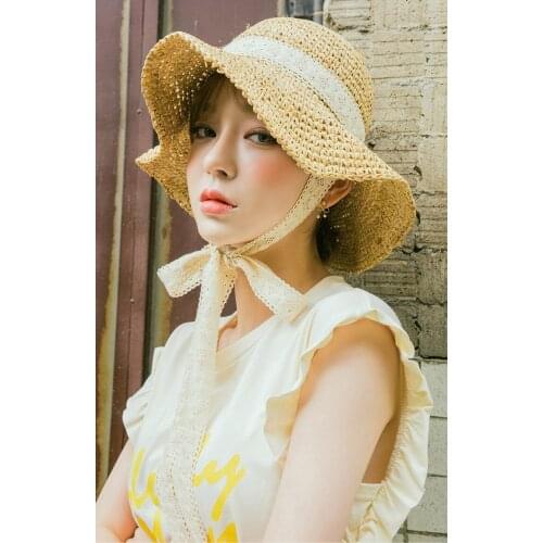 Beach Hat with Tassel Female Summer Seaside Vacation Outsid Straw Hat Adlut Straw Hat Sunshade Korean Style Top Hat for Women