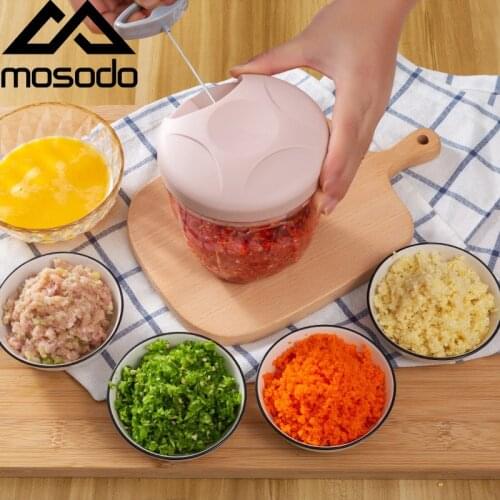 Mosodo Garlic Crusher Manual Meat Grinder Chopper Vegetable Cutter Fruit Hand Shredder Food Processor Kitchen Accessories Tools