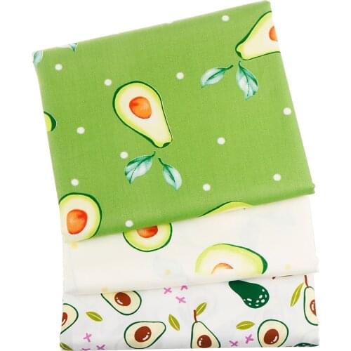 Avocado Series Printed Twill Fabric DIY Cloth For Sewing Quilting Baby&Childs Bedsheet Clothes,Skirt,Textile Material By Meter