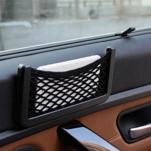 20*8CM Car Paste Net Pocket Auto Seat Side Back Storage Bag for Phone Paste Net Pocket Cellphone Mount Car Interior Accessories