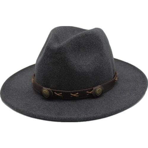 Seioum 100% Real Wool Fedoras Hats For Women and Male Solid Wide Brim Vintage Jazz Caps Casual Soft Cashmere Fedora cap female g