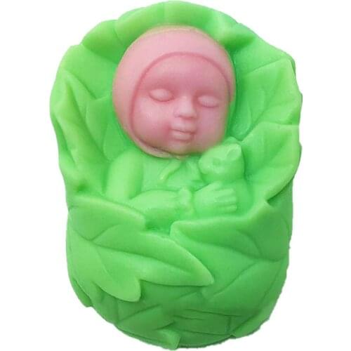 3D Sleeping Baby Infant Silicone Soap Mold Boy Girl Gift Handmade Clay Resin Fondant Tool Craft Art DIY Mold Soap Making Mould