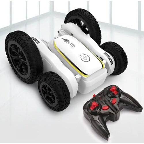 Stunt dumper lights music spin car kids roll charging toy remote control car 2.4g