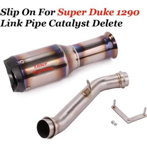 Motorcycle Exhaust For Duke R Gt For Ktm 1290 Super Modified Modified Remove Catalys Tlink Titanium Alloy Pipe Exhaust