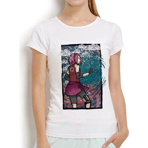 Naruto manga Haruno Sakura funny anime t shirt women summer new casual short sleeve tshirt femme cute streetwear t-shirt