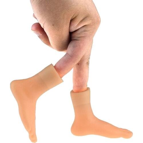 Funny Mini Foot Creative Finger Toys Small Sole Model Halloween Gift Toys Hand Finger Puppets Novelty Cat Massage Toys