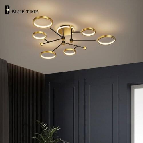 Gold LED Chandelier Home Light For Living Room Dining Room Kitchen Bedroom Decor Light Modern Ceiling Chandelier Indoor Lighting