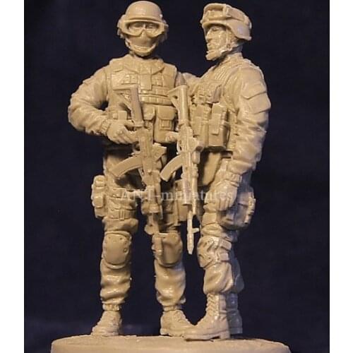 1;35 scale Modern Russian Army Alpha Special Forces 2 people miniatures Resin Model Kit figure Free Shipping