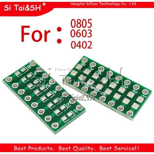 10pcs 0805 0603 0402 to DIP PCB Transfer Board DIP Pin Board Pitch Adapter keysets