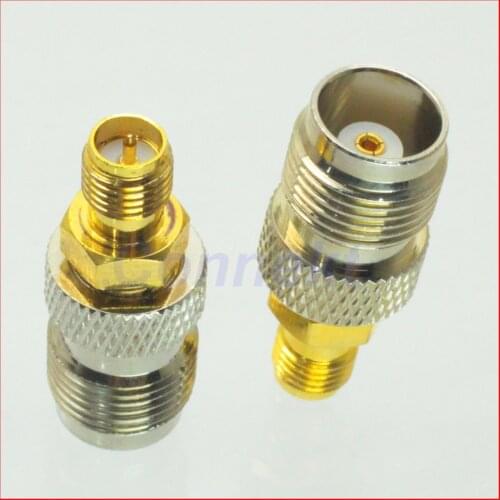 10pcs/lot TNC female jack to RP-SMA female plug center RF adapter connector