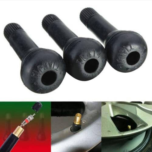 10PCS NEW TR414 RUBBER & ZINC SNAP IN TUBELESS CAR TYRE VALVE + DUST CAP Valvula del neumatico valve à pneus