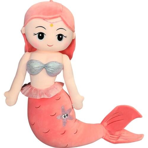 100cm Little Mermaid Princess Plush Toy Soft Stuffed Plushie Dolls for girls Kawaii Pillow Kids Playmate Companion