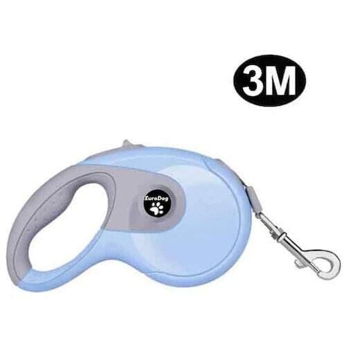 EuroDog Auto Strip Dog Walking Leash 3 Mt Gray-Blue 397732522