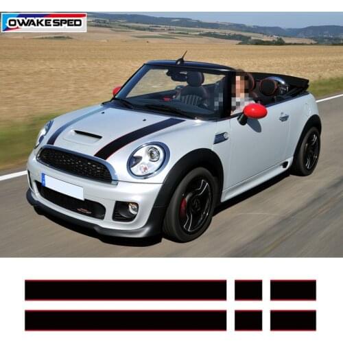 Car Hood Engine Cover Vinyl Decal Auto Rear Trunk Line Bonnet Stickers Sport Stripe For Mini Coopers F54 F55 F56 R56 R57 R58