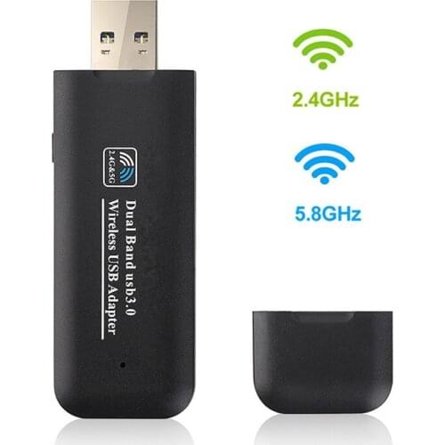 Wireless WiFi Adapter 1200Mbps USB Dual-Band 802.11Ac RTL8812BU WiFi Antenna for Windows Xp/7/8/10 MAC USB WIFI Emitter