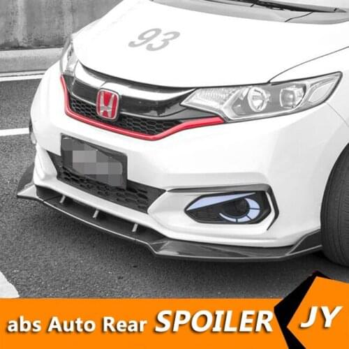 For Honda FIT JAZZ Body kit spoiler 2018-2019 For Honda FIT ABS Rear lip rear spoiler front Bumper Diffuser Bumpers Protector