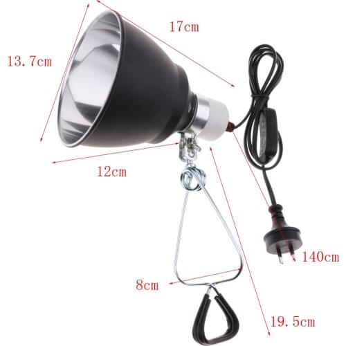 E27 Reptile Ceramic Heating Light UVA UVB Bulb Lamp Holder AU Plug for E27 Connection Head Lamp