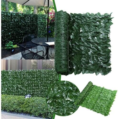 Artificial Leaf Fence Outdoor Wall Decoration Balcony Railing Shelter Beautification Plant Wall Hedge Fence Outdoor Decor Garden
