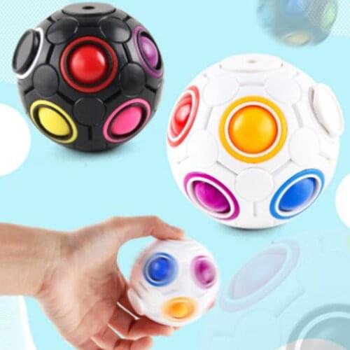 Creative Magic Cube Rainbow Ball Antistress Rainbow Ball Puzzle Montessori Adult Kids Toys For Children Stress Reliever Toy