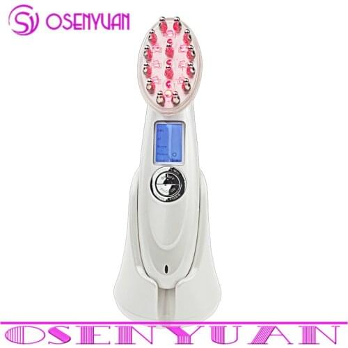 Laser Hair Regrowth Comb Apparatus Microcurrent Promotion Regeneration Anti Hair Loss Infrared EMS RF Vibration Head Massager