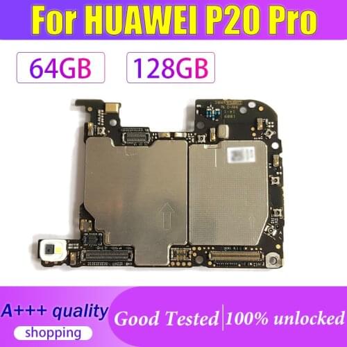 64GB 128GB Original Unlocked For HUAWEI P20 Pro Motherboard Logic Board 100% Tested For HUAWEI P20 Pro Mainboard WIth Full Chips