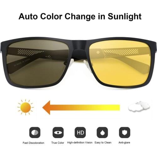 FENCHI Night Vision Sunglasses Men Polarized Auto Color Change Sun Glasses For Women Eyewear Gafas De Sol Hombre Lunette Soleil