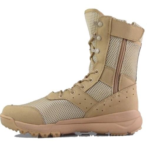 Mens zipper Men Military Tactical Boots Autumn Spring Special Force Desert Ankle Comb at Boots Army Outdoor Men Shoes Footwear