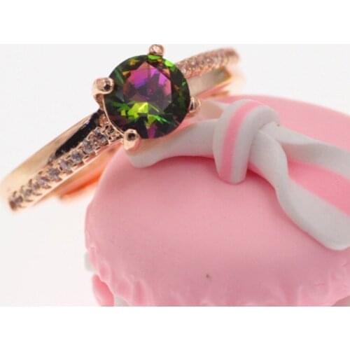 High Jewelry Adjustable Size Engagement Wedding Rings Cubic Zirconia Rose Gold CZ Stone Jewelry Gift for Women Wholesale C16