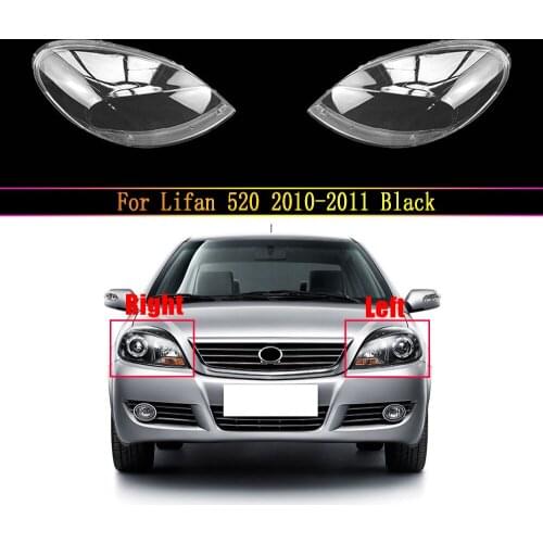 Front Car Transparent Lampcover For Lifan 520 2010 2011 Black ​Lampshade Caps Shell Auto Light Glass Lens Headlight Cover