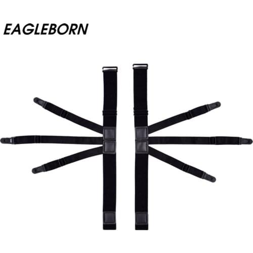 Brand Mens Shirt Stays Holder Military Suspenders Nylon Adjustable Elastic Uniform Business Suspensores Shirt Garters For Men