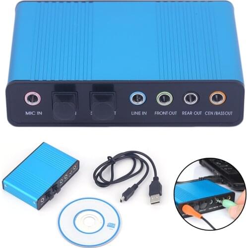 Professional External USB Sound Card Channel 5.1 /7.1 Optical Audio Card Adapter Audio Driver for PC Computer Laptop