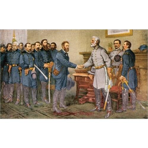 Needlework for embroidery DIY DMC High Quality - Counted Cross Stitch Kits 14 ct Oil painting - Battle of Appomattox Court House