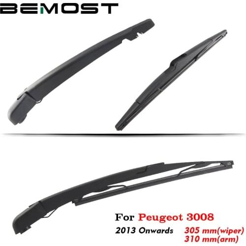 BEMOST Auto Car Rear Windscreen Windshield Wiper Arm Blades Soft Natural Rubber For Peugeot 3008 ,2013 2014 2015 2016 2017 2018