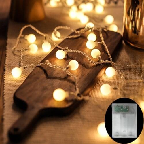 10/20/40 LED Ball String Lights Garland Christmas Decorations for Home Christmas Ornament New Year 2022 Xmas Gifts Navidad natal