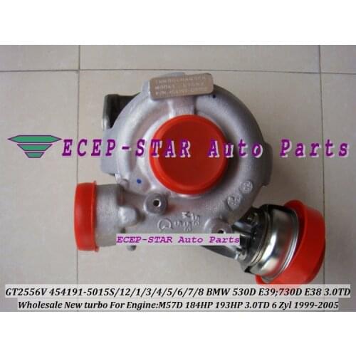 Free Ship GT2556V 454191-5015S 454191 454191-5012S 454191-0005 Turbo Turbocharger For BMW 530D E39 730D E38 M57D M57 D30 3.0L